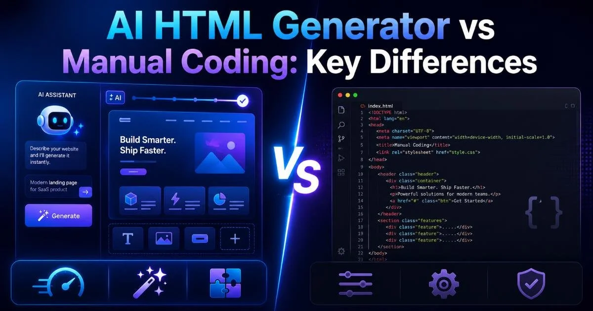 AI HTML Generator vs Manual Coding: Key Differences
